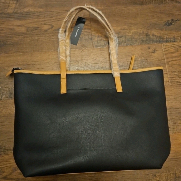 Tahari Black and Tan Women's Tote Bag - Picture 2 of 2